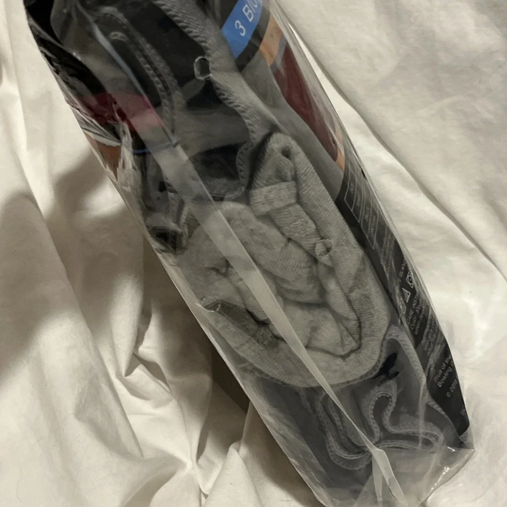 Fruit of the Loom Premium Big Boxer Briefs Men 3XB Grey/Blk Cotton 3 Pack NEW